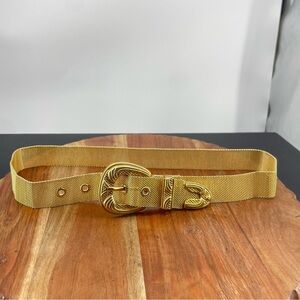 Gold Tone Metal Mesh Belt Size S/M